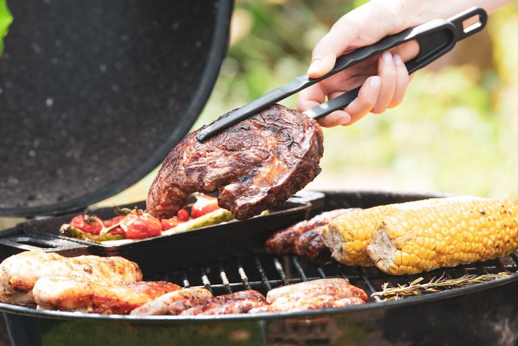 FACKELMANN Steakpinzette Mehrzweckzange ergonomischer Griff Schwarz – Galeriebild 4, Artikelnummer 17284