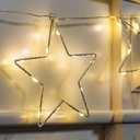 LED Fensterlichterkette 8 Sterne warmweiß 205 cm Batteriebetrieben – Galeriebild 1, Artikelnummer 18270