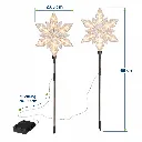 2er Set LED Gartenstecker Stern ca. 23,5 x 66 cm – Galeriebild 2, Artikelnummer 18515