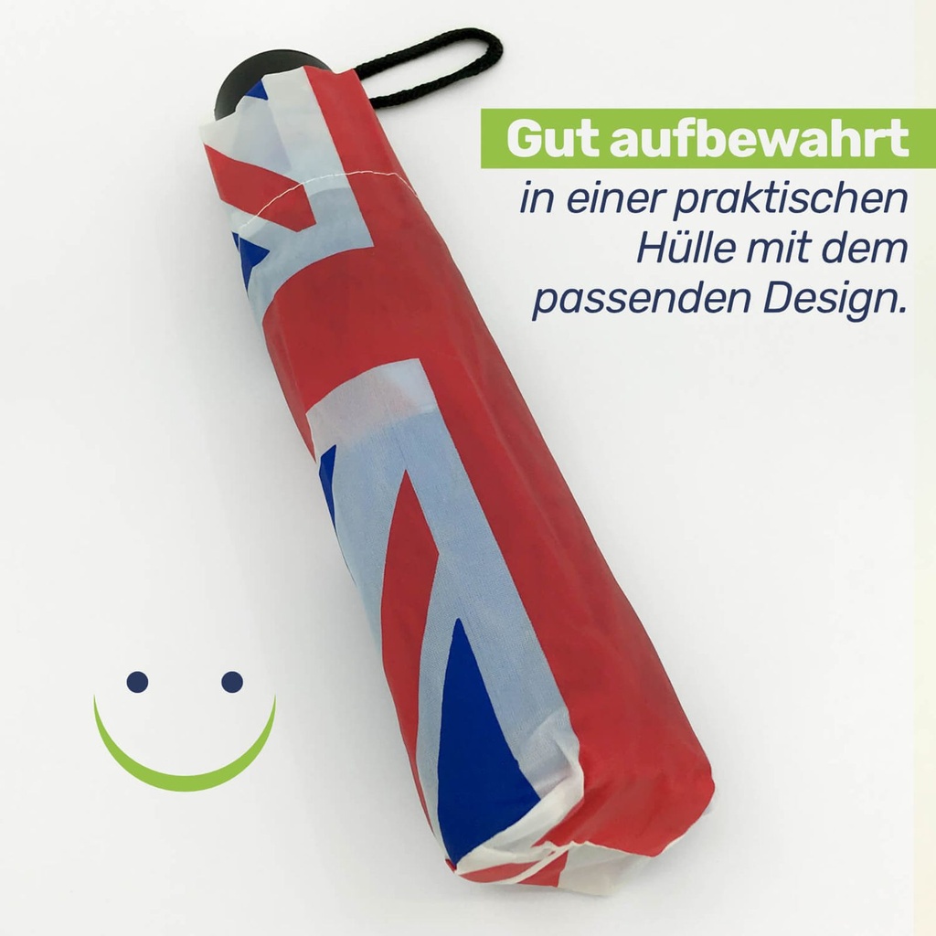 Taschenregeschirm Union Jack England Fahne UK Taschenschirm Ø 98 cm – Galeriebild 3, Artikelnummer 2289