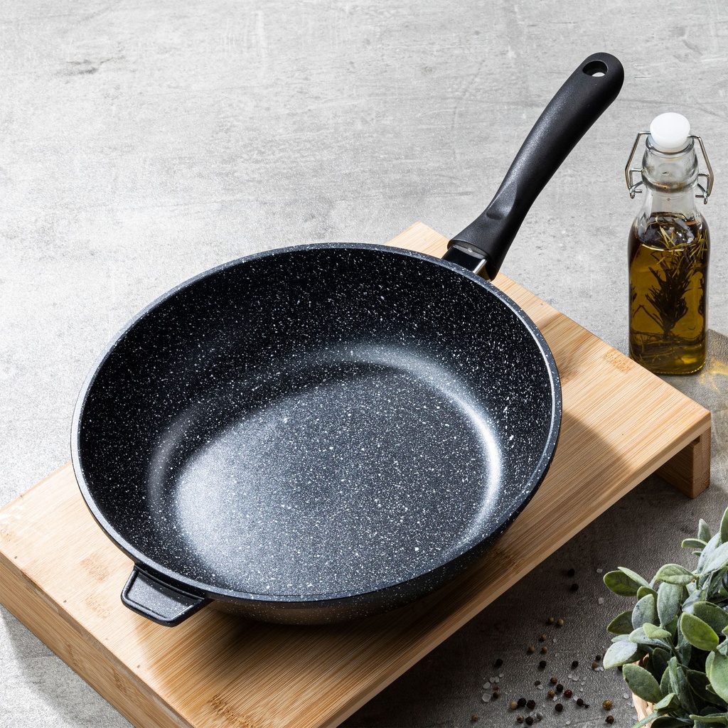 Aluguss Pfanne Ø28cm Induktion Granitoptik – Galeriebild 2, Artikelnummer 3179