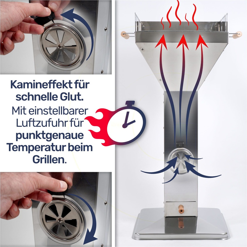 EDELSTAHL Säulengrill BBQ – Galeriebild 5, Artikelnummer 2788