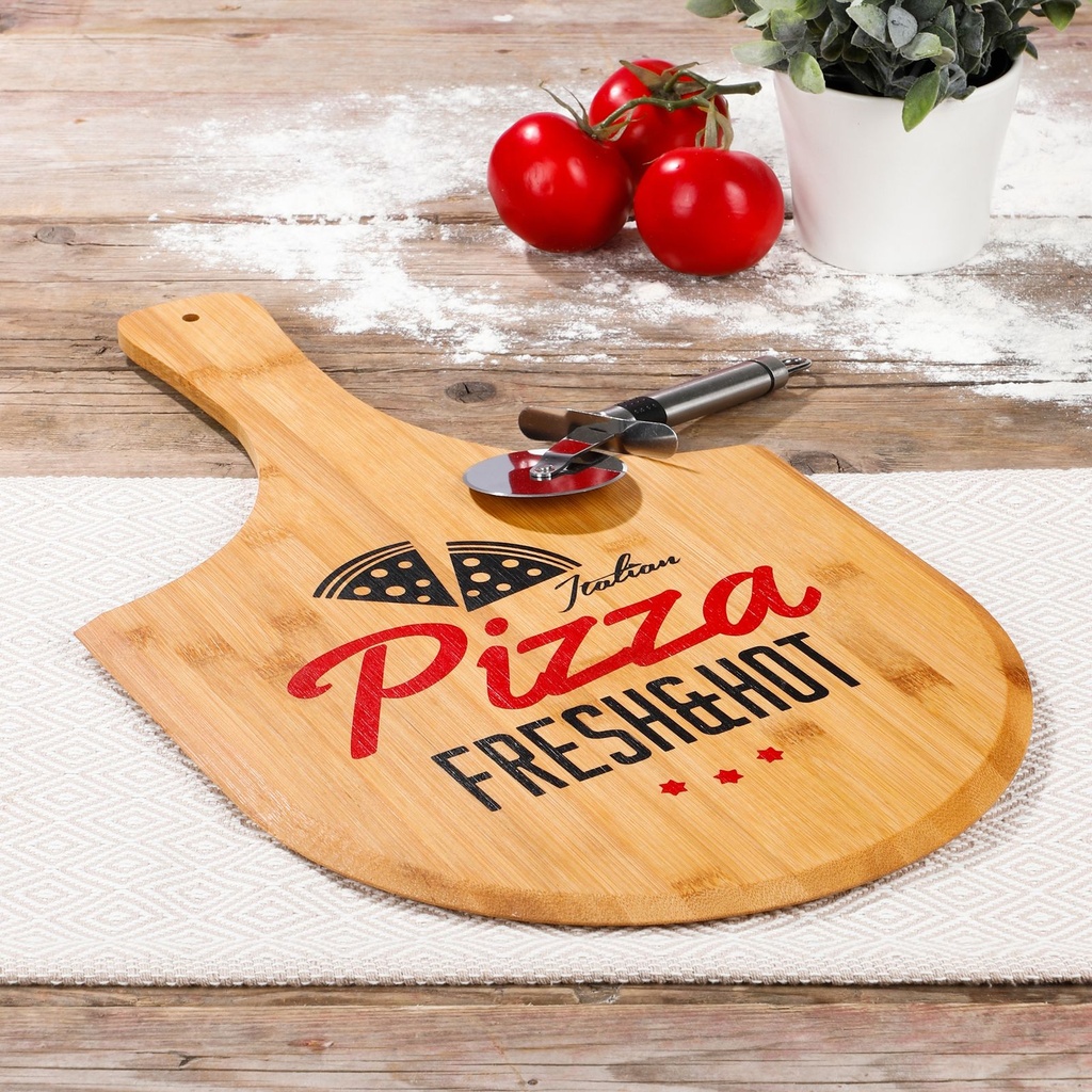 Pizzabrett aus Bambus – Galeriebild 5, Artikelnummer 8720