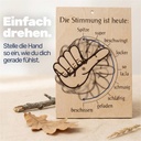 Stimmungsbarometer Türschild aus Holz mit drehbarem Daumen 17x11 cm – Galeriebild 2, Artikelnummer 1981