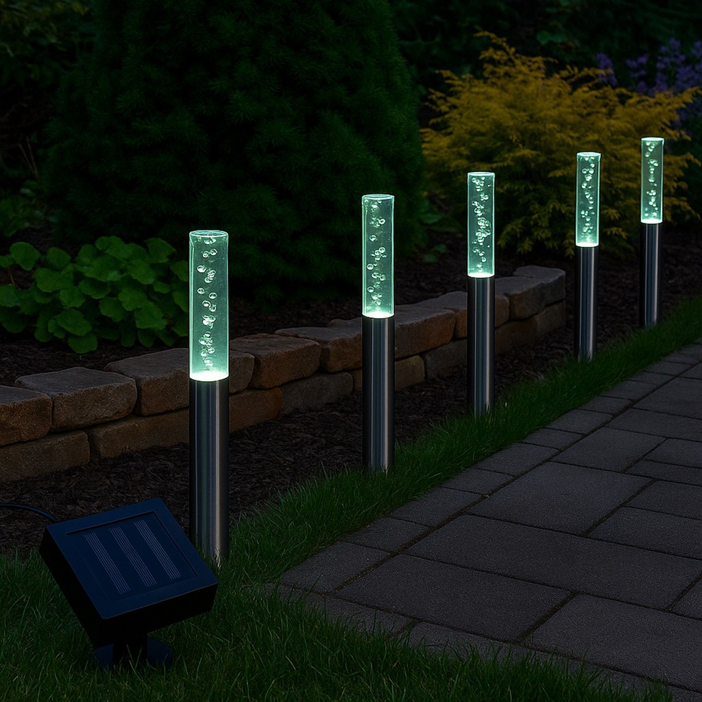 6er Set LED Solarleuchten Bubbles für stimmungsvolle Beleuchtung – Galeriebild 2, Artikelnummer 17597