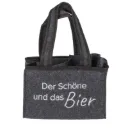 Flaschentasche Filz 6 Fächer Der Schöne und das Bier Tragetasche