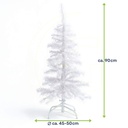 Weißer Weihnachtsbaum 90 cm künstlicher Tannenbaum 100 Spitzen – Galeriebild 8, Artikelnummer 8125