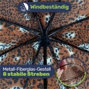 Taschenschirm Tigermuster Automatik Polyester 100cm Ø 8 Streben – Galeriebild 4, Artikelnummer 18149