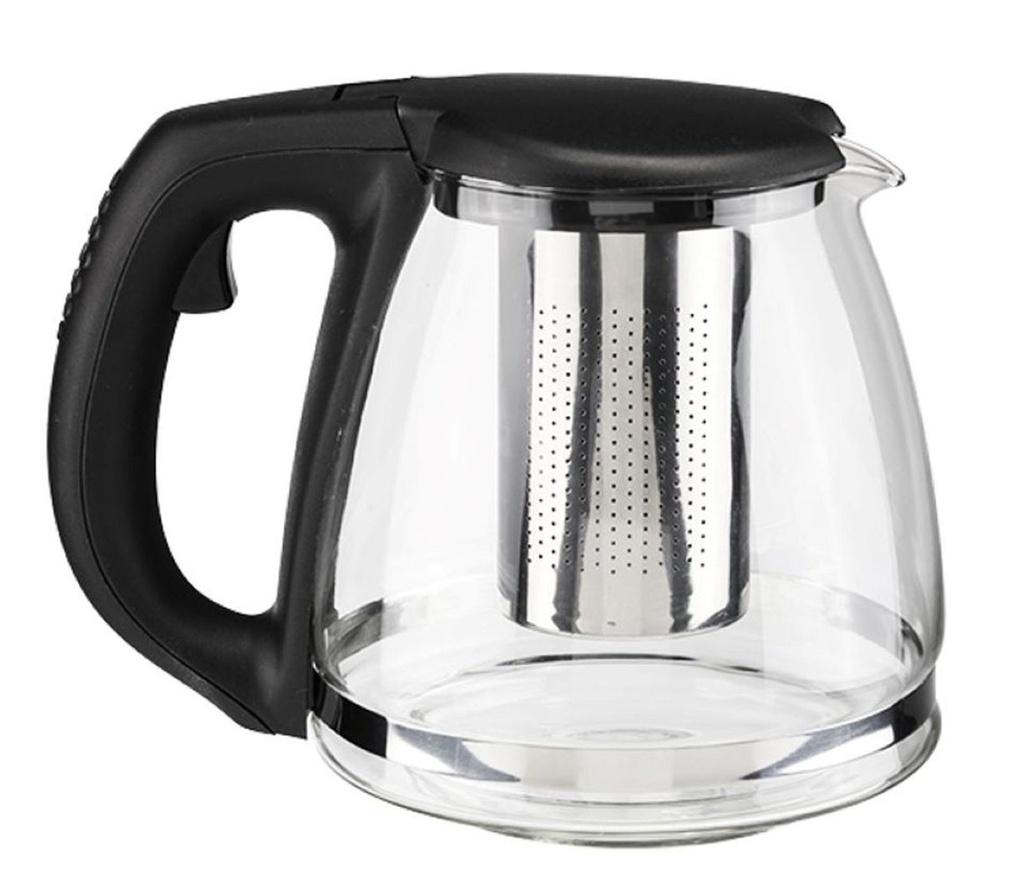 Glaskanne mit Edelstahl Filter 1,2L