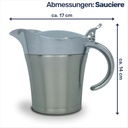 2er Set Edelstahl Thermo Sauciere Einhand Soßenkanne – Galeriebild 7, Artikelnummer 17213