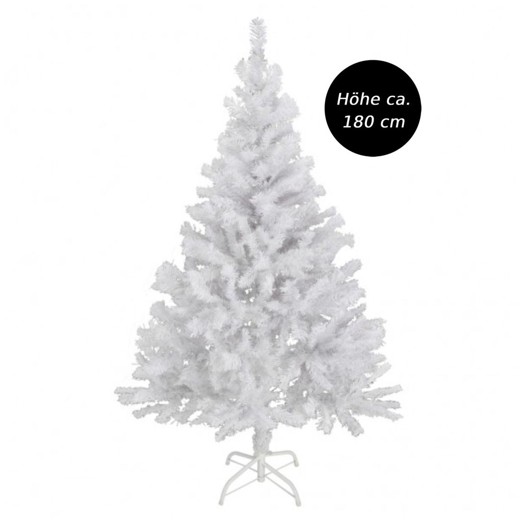 Weißer Weihnachtsbaum 180 cm künstlicher Tannenbaum 600 Zweigen – Galeriebild 3, Artikelnummer 3304