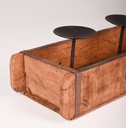 Kerzenhalter Ziegelform für 4 Blockkerzen aus recyceltem Holz – Galeriebild 2, Artikelnummer 18214