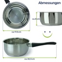 Stielkasserolle "Sylt" Kochtopf Topf aus Edelstahl – Galeriebild 9, Artikelnummer 2570