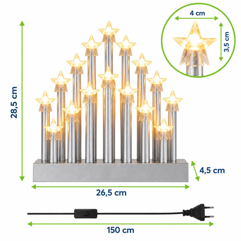 Stimmungsleuchter mit 21 LEDs mit An/Aus Schalter – Galeriebild 1, Artikelnummer 18512