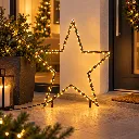 LED Gartenstecker Stern mit 150 warm weißen LEDs – Galeriebild 1, Artikelnummer 18518