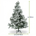 Weihnachtsbaum 150 cm mit Schneeoptik und Metallständer, PVC – Galeriebild 7, Artikelnummer 18285