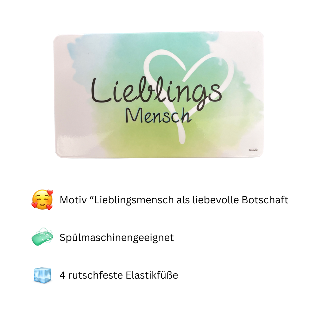 Frühstücksbrettchen Melamin mit Gummifüßen Motiv Lieblingsmensch – Galeriebild 3, Artikelnummer 18242