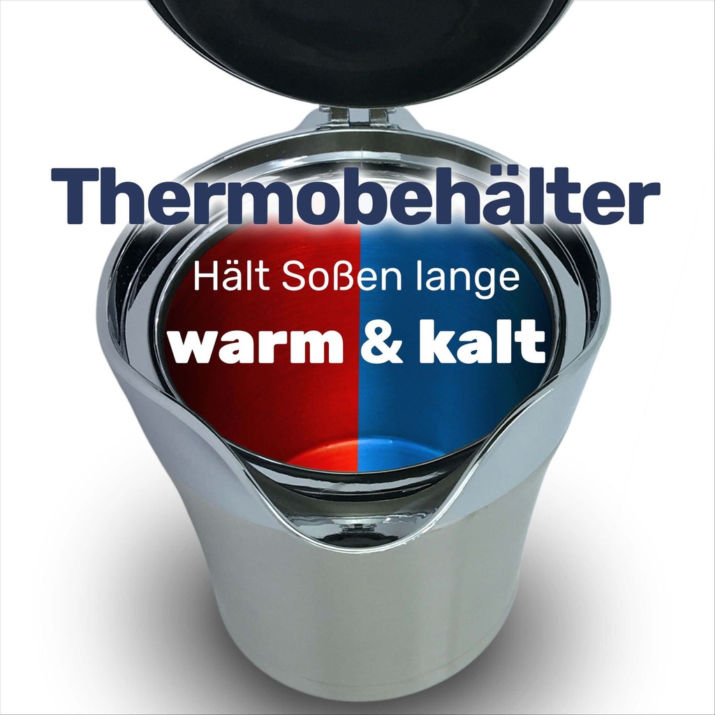 2er Set Edelstahl Thermo Sauciere Einhand Soßenkanne – Galeriebild 5, Artikelnummer 17213