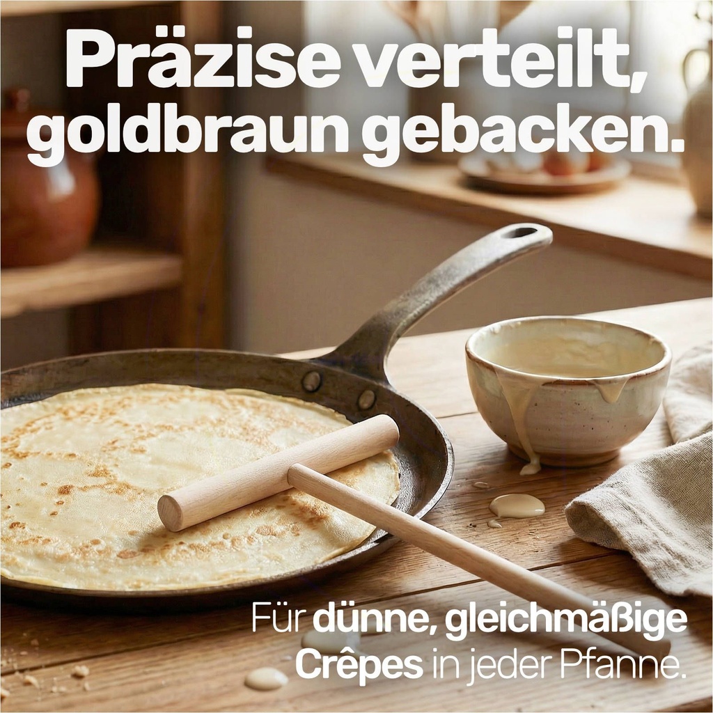 Crêpesverteiler aus Buchenholz 20 cm Teigverteiler T-Form – Galeriebild 2, Artikelnummer 1738