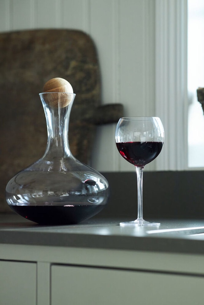 Elegante Glas Karaffe mit Eichenholzstopfen – 2 Liter – Galeriebild 1, Artikelnummer 17547