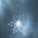 LED Schneeflocken Lichtervorhang 71 LEDs kaltweiß Batteriebetrieb – Galeriebild 4, Artikelnummer 18215