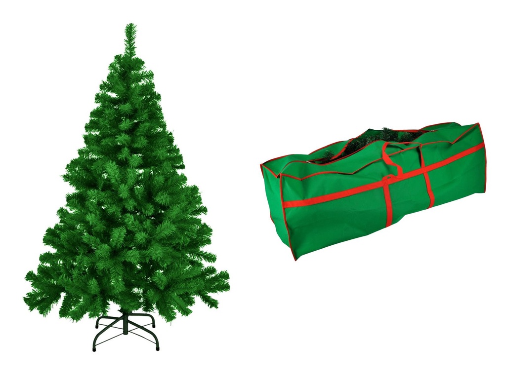 Künstlicher Weihnachtsbaum Christbaum 210 cm Grün mit Tannenbaumhülle